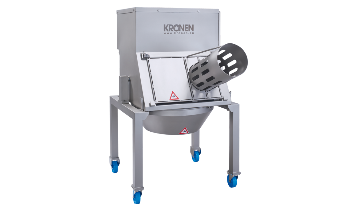 Krautschneidemaschine CAP 68 von KRONEN zum Schneiden von großen Mengen Weißkohl und Rotkohl.