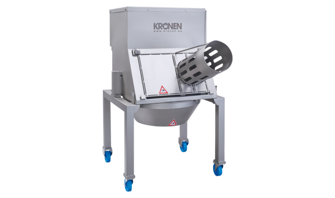 Krautschneidemaschine CAP 68 von KRONEN zum Schneiden von großen Mengen Weißkohl und Rotkohl.