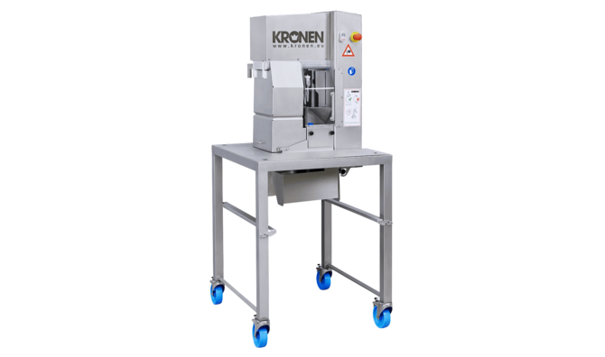 Apfel-Schäl- und -Schneidemaschine AS 6 von KRONEN zum Schälen, Entkernen, Teilen und Scheibenschneiden von Äpfeln