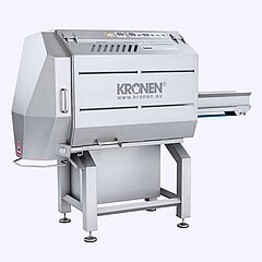 La cortadora con banda transportadora GS 10-2 de KRONEN es ergonómica y su empleo es fácil y seguro.