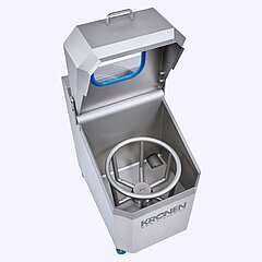 El diseño abierto permite acceder fácilmente a la centrifugadora para la limpieza