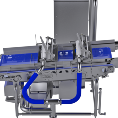 The belt dewatering system HFDS 2500/600 from KRONEN dewaters fruit and vegetables (whole and cut)