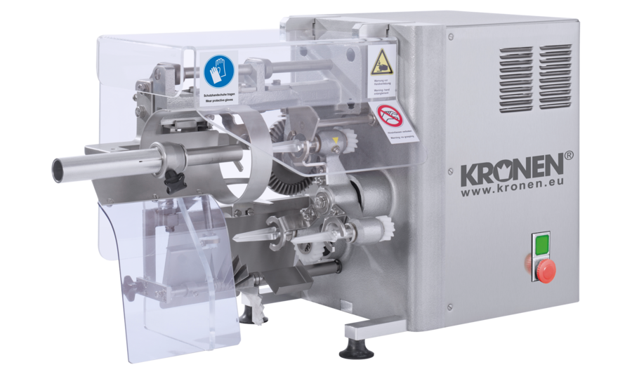 Apfel-Schäl- und -Schneidemaschine AS 4 von KRONEN zum Schälen, Entkernen, Teilen und Scheibenschneiden von Äpfeln