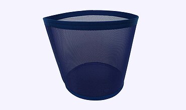 The mesh insert can be placed into the basket for the processing of small products