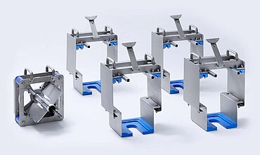 The cartridge holders make safe and fast changeover possible