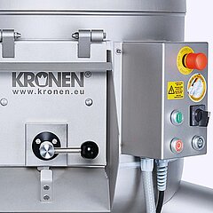 The potato peeling machines PL 25K and PL 40K from KRONEN is equipped with an automatic time switch.