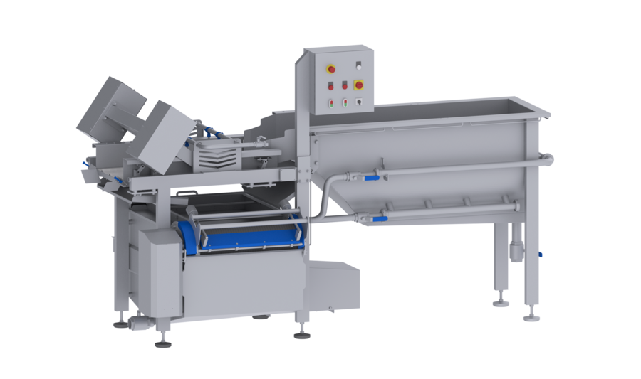 Waschmaschine GEWA 2600 PLUS von KRONEN für effektives, schonendes und sparsames Waschen von geschnittenen und ganzen Produkten (Salat, Gemüse, Kräuter, Obst u.a.) bis 600 kg/h.