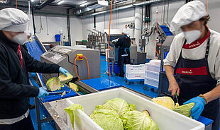 The new processing center in Madrid processes the fresh products on site to make healthy meals