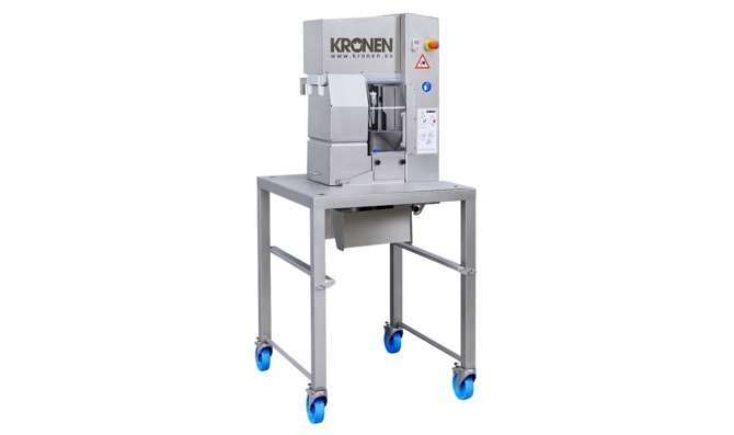 Apple peeling and cutting machine AS 6 from KRONEN for peeling, coring and dividing apples