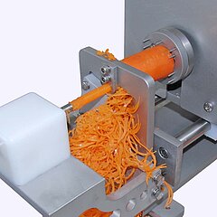 La máquina cortadora de vegetales S021 de KRONEN ha sido diseñada de la mejor manera para un empleo seguro y sencillo.