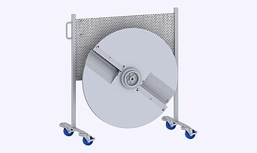 Carro soporte para discos de corte para almacenar los discos de corte de la cortadora con banda transportadora GS 20 de KRONEN