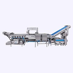 Vorwaschmaschine GEWA AF von KRONEN ist, verglichen mit ihrer Kapazität, äußerst wassersparend: sie arbeitet mit einem 4-zu-1 Wasser-Produkt-Verhältnis