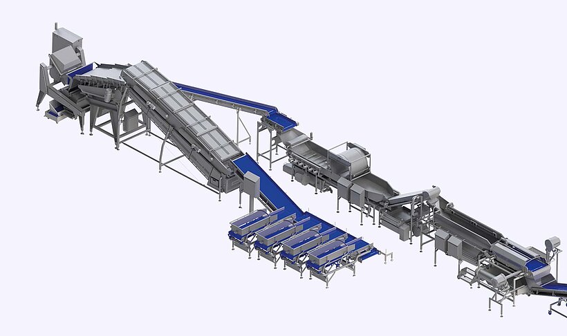 KRONEN: innovative, fully automatic processing line for salad and leafy vegetables