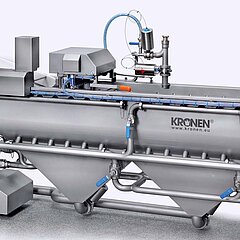 Sandfangtrichter für GEWA PLUS Waschmaschinen von KRONEN speziell konzipiert für das Waschen von stark sandigen Produkten wie Feldsalat oder Sprossen