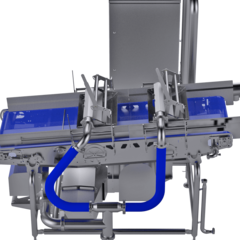 The belt dewatering system HFDS 2500/600 from KRONEN dewaters fruit and vegetables (whole and cut)