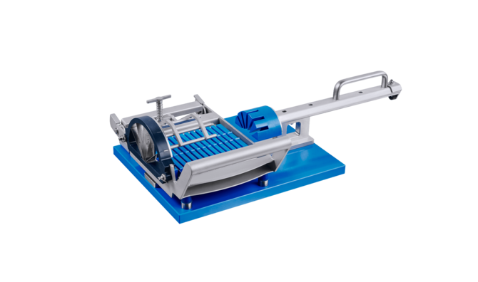 Cortadora manual de melones como modelo de mesa: para cortar melones preparados en trozos uniformes a una gran velocidad.