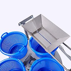 Automatisches Korbkarussell KAB ohne Körbe – Befüllung von Körben z.B. nach GEWA Plus oder HEWA Waschmaschinen