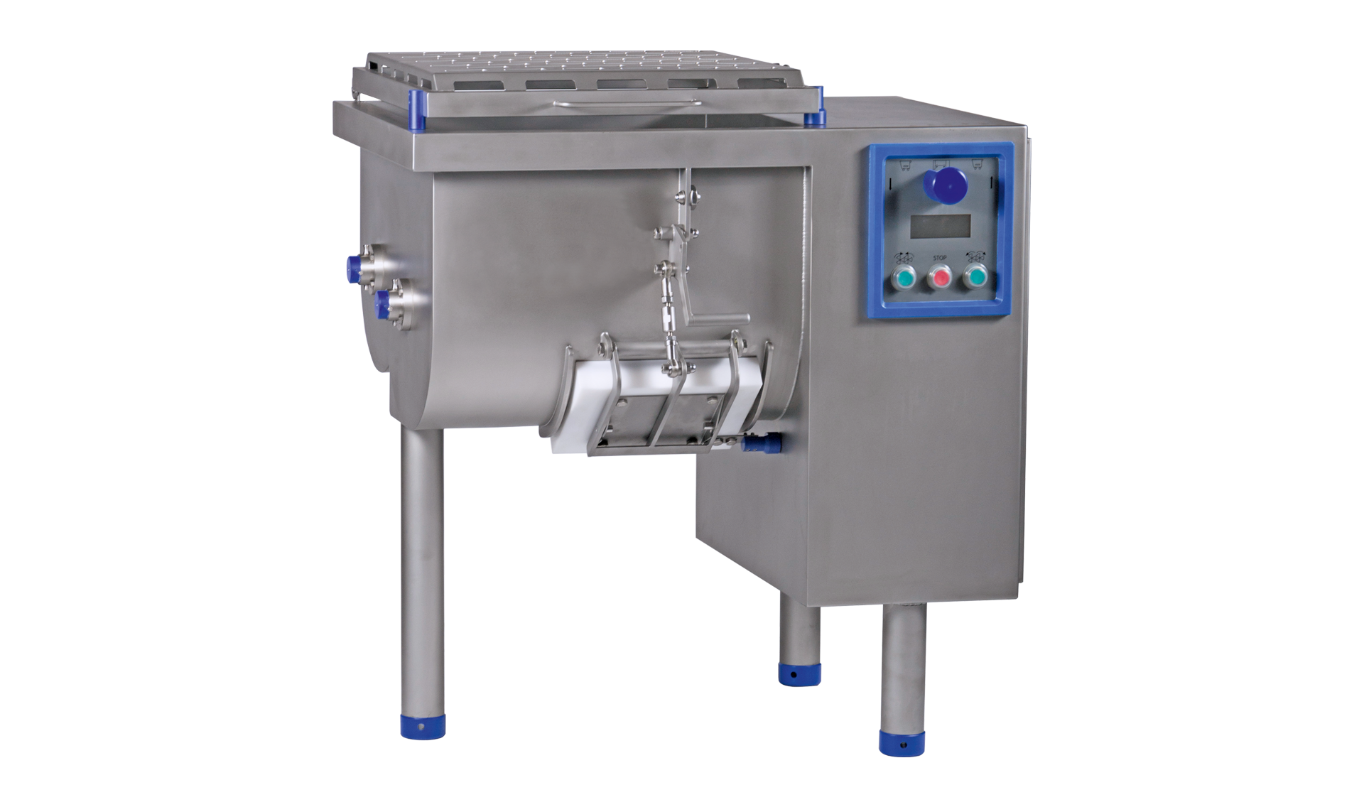 The salad and delicatessen mixing machine K120 from KRONEN is ideal for cost-saving use in smaller and medium-sized processing companies.