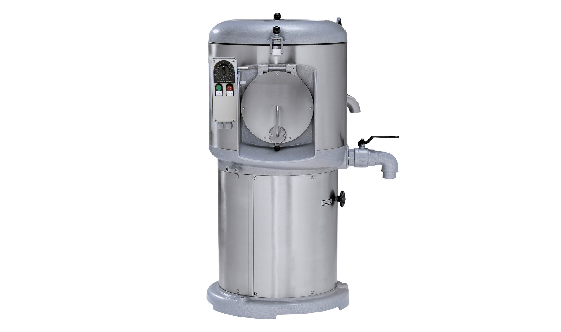 The sturdy potato peeling machine PL 25S from KRONEN offers perfect knife peeling technology with optimum peeling yield.