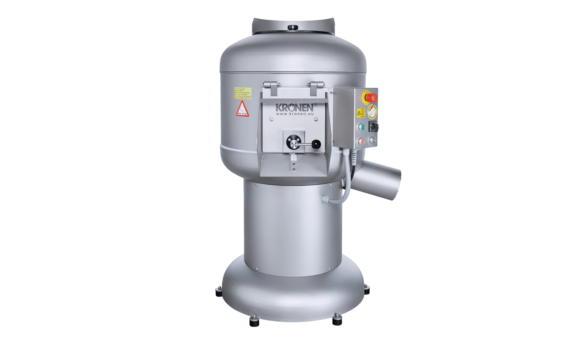 The sturdy potato peeling machine PL 40K from KRONEN is ideally suitable for cost-saving use both in industry and in smaller and medium-sized processing companies.