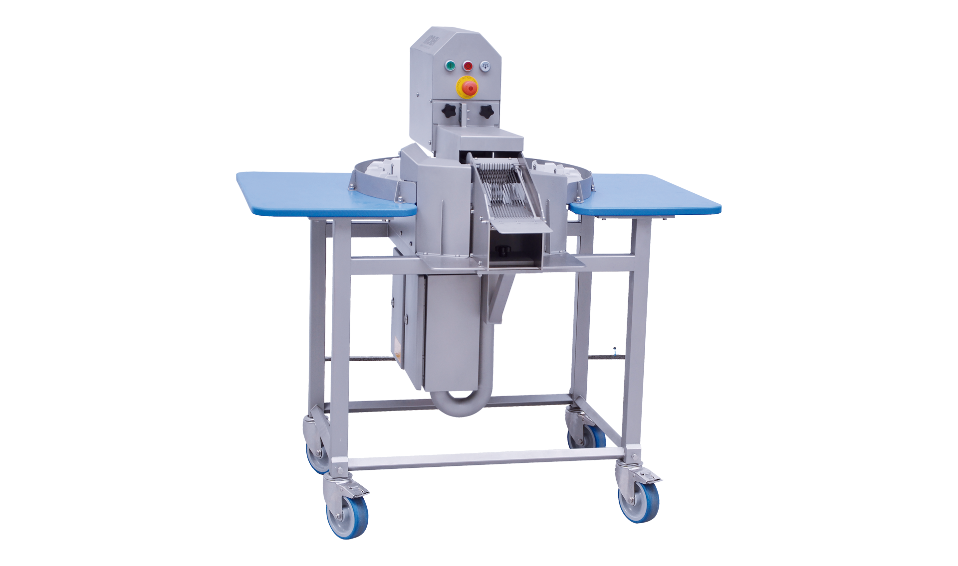 Slicer TONA-S from KRONEN for cutting fruit and vegetables into precise slices with a processing capacity of up to 1200 products per hour