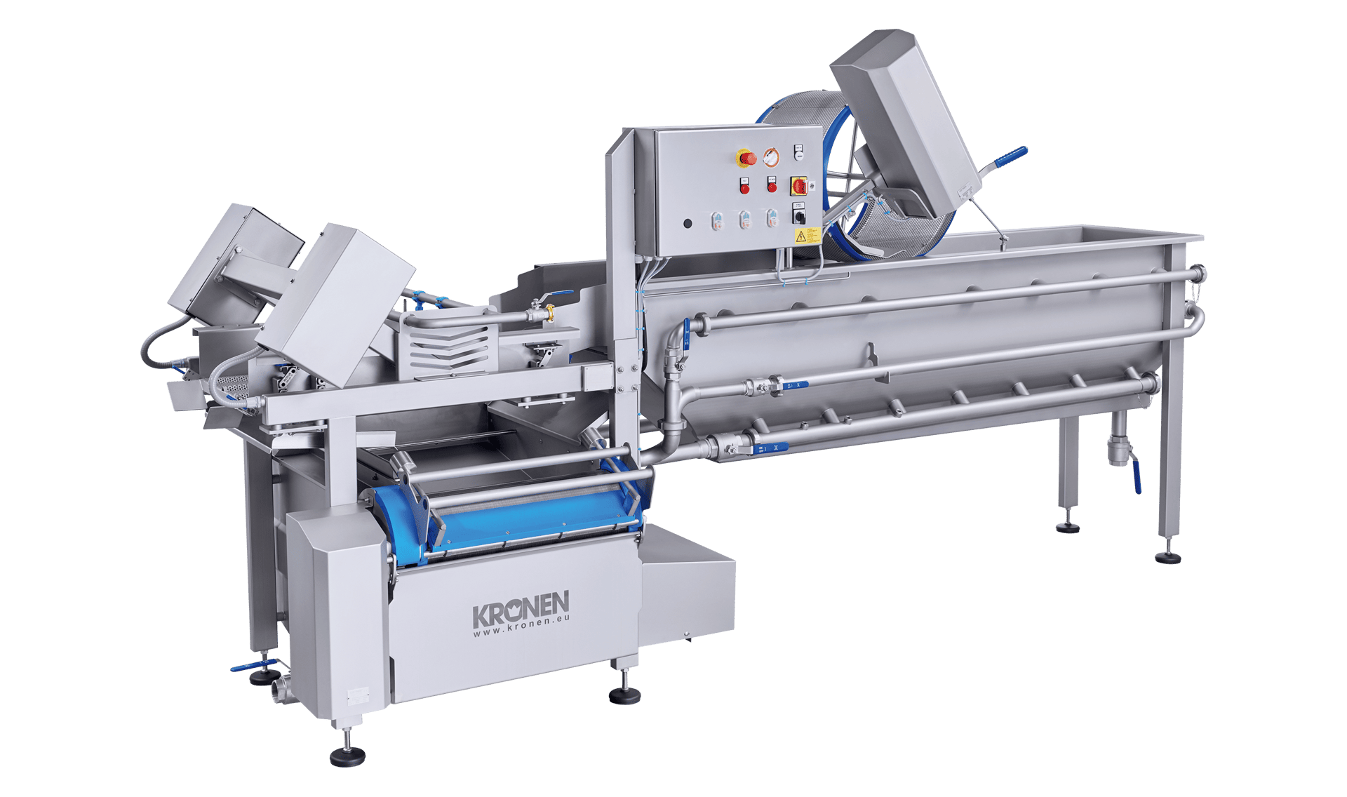Waschmaschine GEWA 3800 PLUS von KRONEN für effektives, schonendes und sparsames Waschen von geschnittenen und ganzen Produkten (Salat, Gemüse, Kräuter, Obst u.a.) bis 2,5 t/h